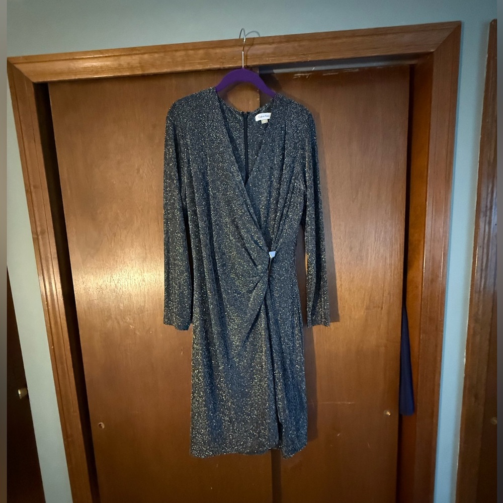 Wore once & cleaned size 14W Calvin Klein dress